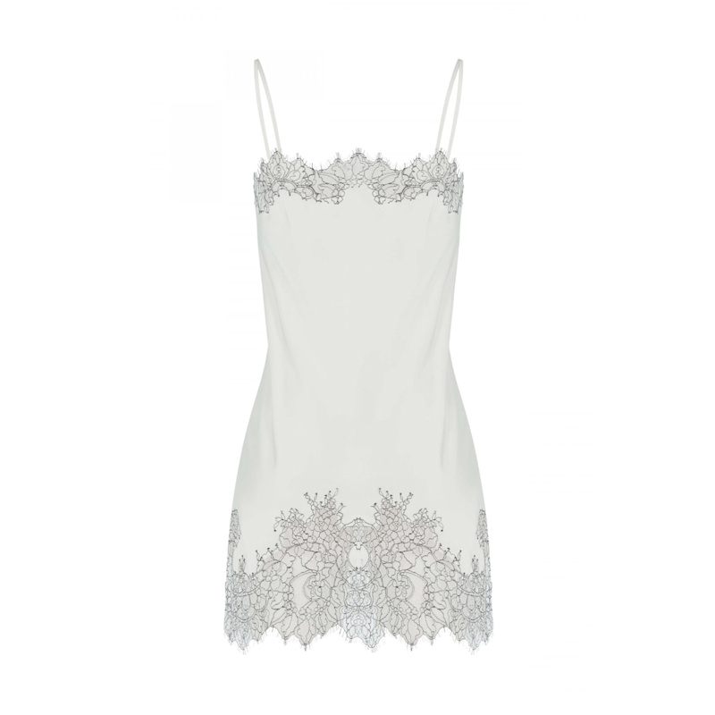 Thumbnail of Lace Detailed Straight Neck Mini Dress image