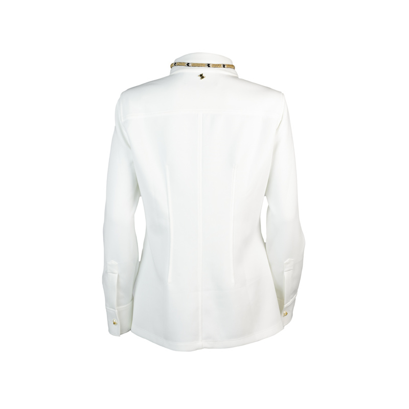 Thumbnail of Laines Couture Gold Snake Collar White Shirt image