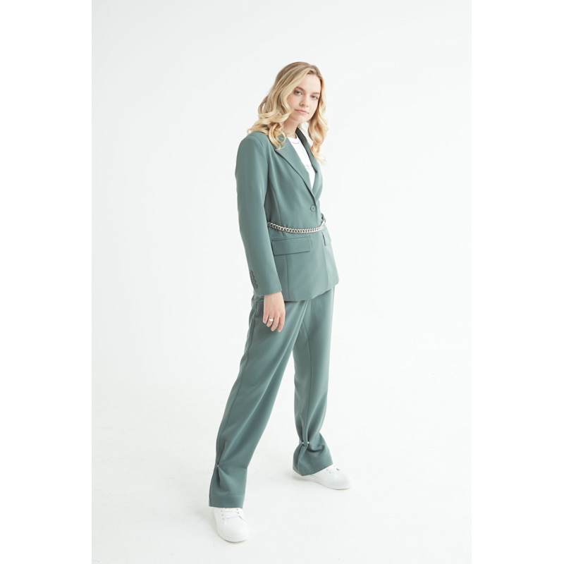 Thumbnail of Lainey Blazer- Dusty Jade image