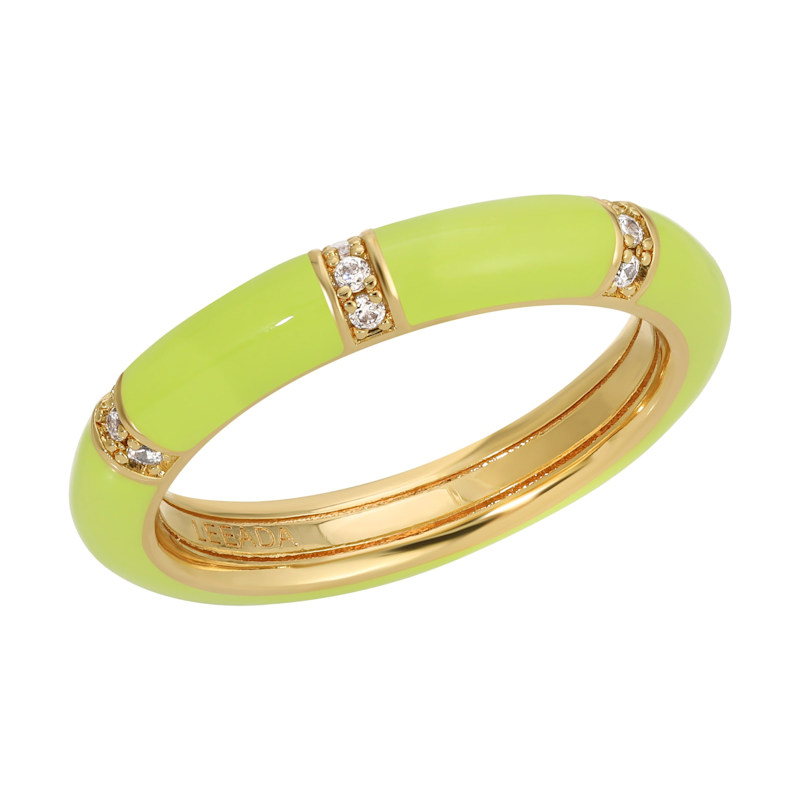 Thumbnail of Lamill Enamel Stacking Ring - Tulip Green image