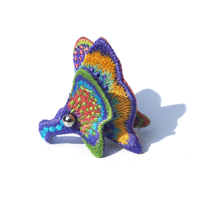 Thumbnail of Land Butterfly Sculptural Embroidered Ring - Purple image