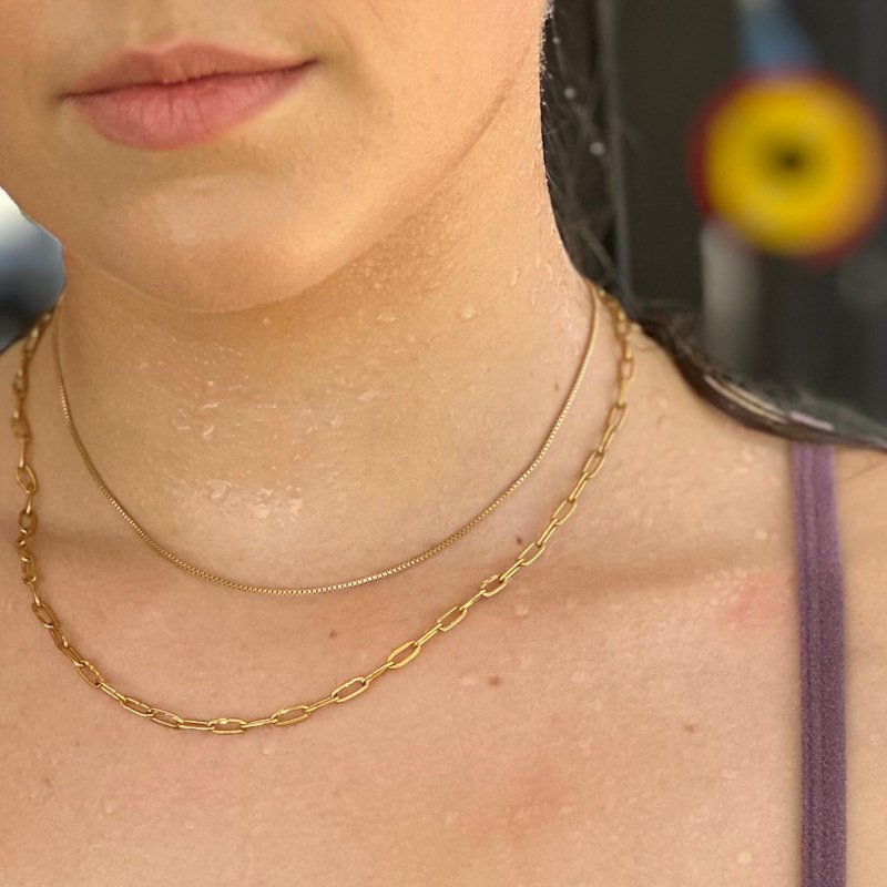 Thumbnail of Time Out Gold Waterproof Chain Necklace image