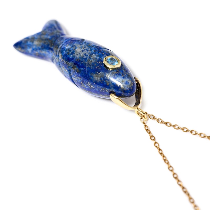 fish lure necklace Amanda A fun fishing pendant for anglers who know their bait Chain Fishing Lure Necklace Necklaces