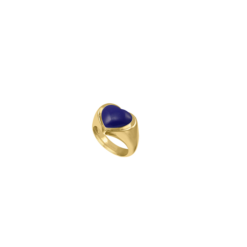 Thumbnail of Heart Signet Lapis Lazuli Ring image