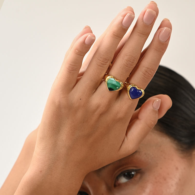 Thumbnail of Heart Signet Lapis Lazuli Ring image