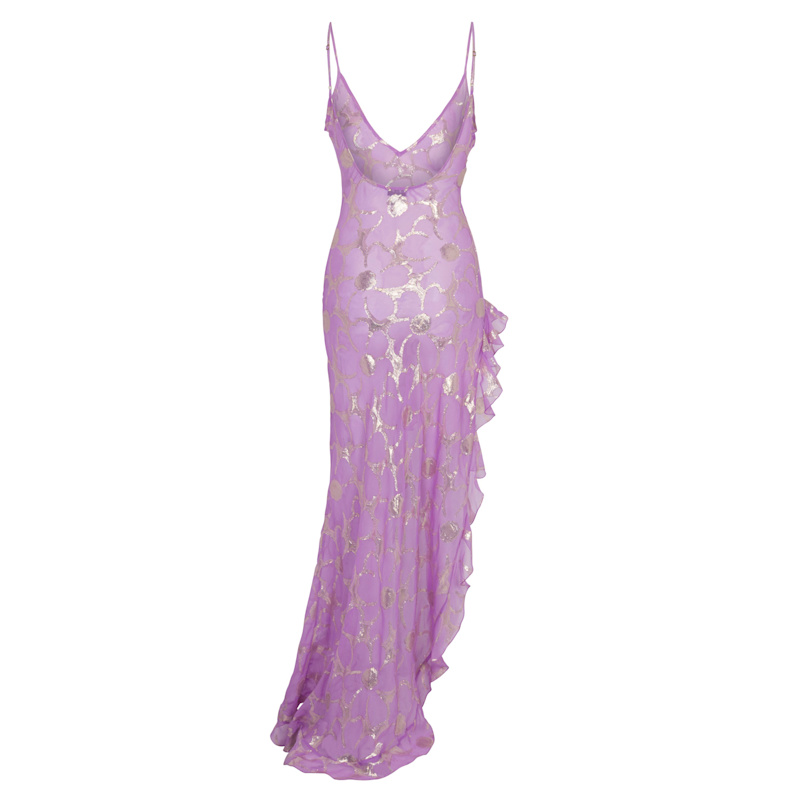 Thumbnail of Lara Lilac Ruffle Dress image