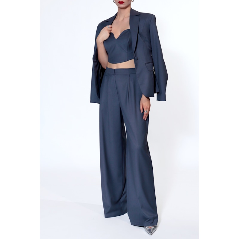 Thumbnail of Bonnie Moonlight Blue Hourglass Shaped Blazer image