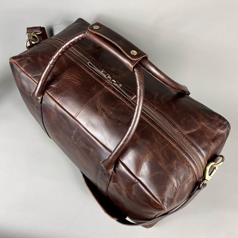 Thumbnail of Large Cognac Leather Weekend Holdall image