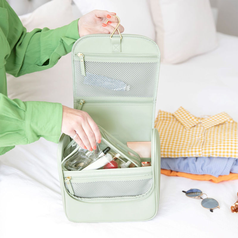 Thumbnail of Stackers Large Hanging Washbag - Sage Green image
