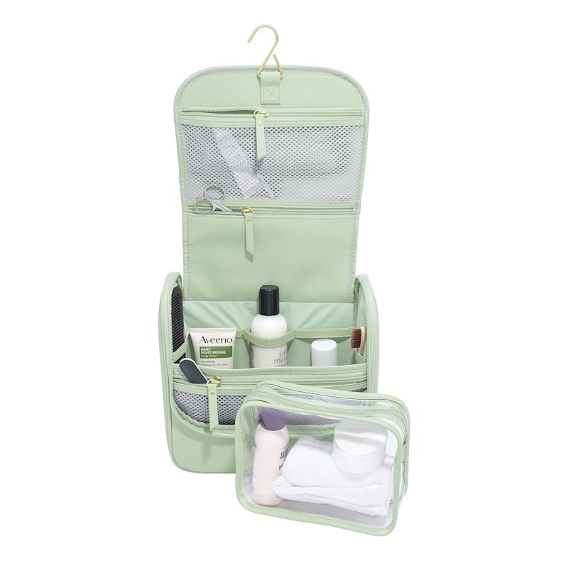 Thumbnail of Stackers Large Hanging Washbag - Sage Green image