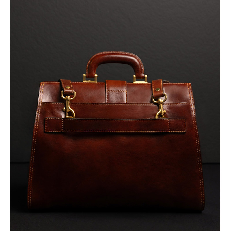 Thumbnail of Large Leather Doctor Bag For Women - Mrs Dalloway - Brown image