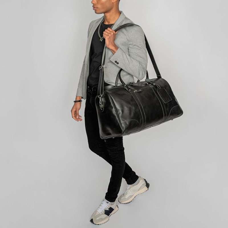 Thumbnail of Large Overnight Bag Vintage Leather Duffle - Tourist image