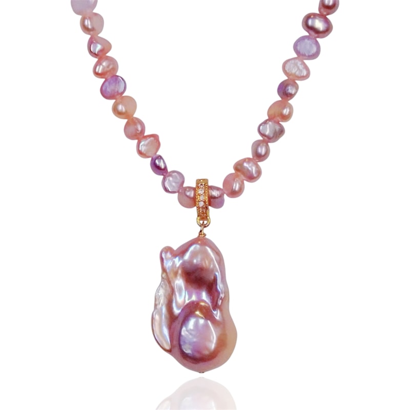 Thumbnail of Moonblush Baroque Pearl Necklace image