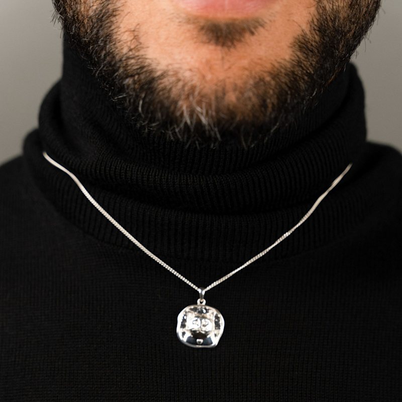 Thumbnail of Lars Cat Coin Necklace, Sterling Silver image