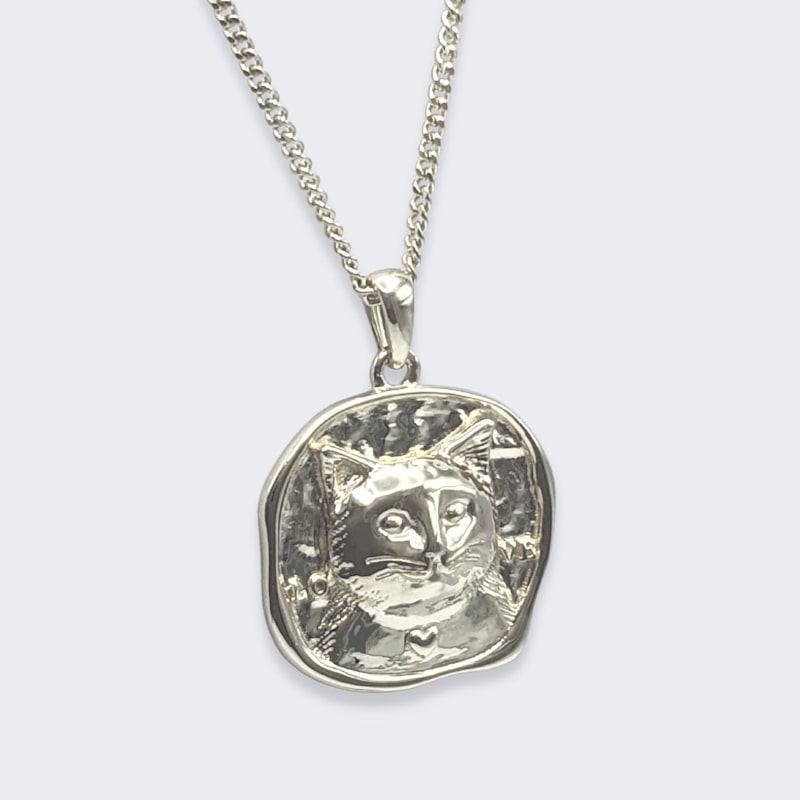 Thumbnail of Lars Cat Coin Necklace, Sterling Silver image