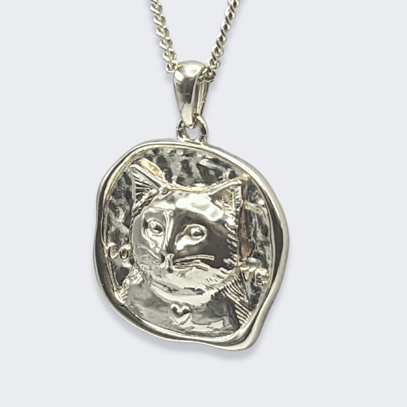 Thumbnail of Lars Cat Coin Necklace, Sterling Silver image