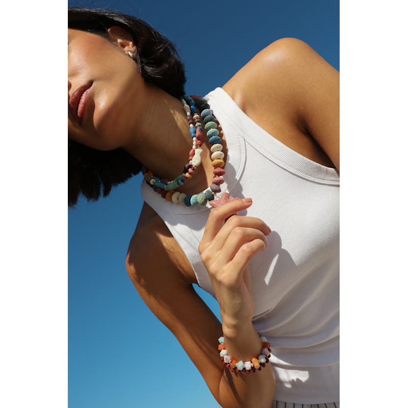 Thumbnail of Lava Stone Starfish Necklace image