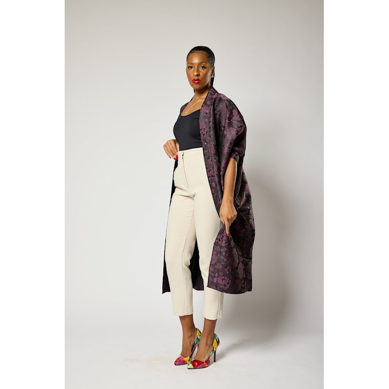 Thumbnail of Lavender Bloom Kimono Jacket image