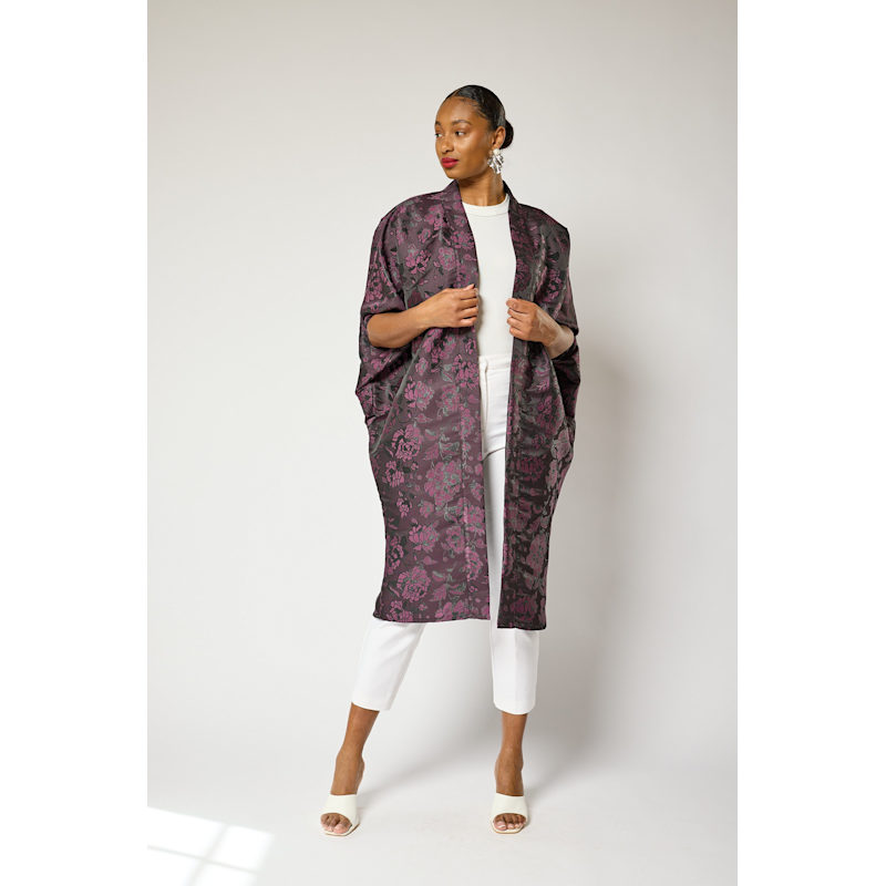 Thumbnail of Lavender Bloom Kimono Jacket image