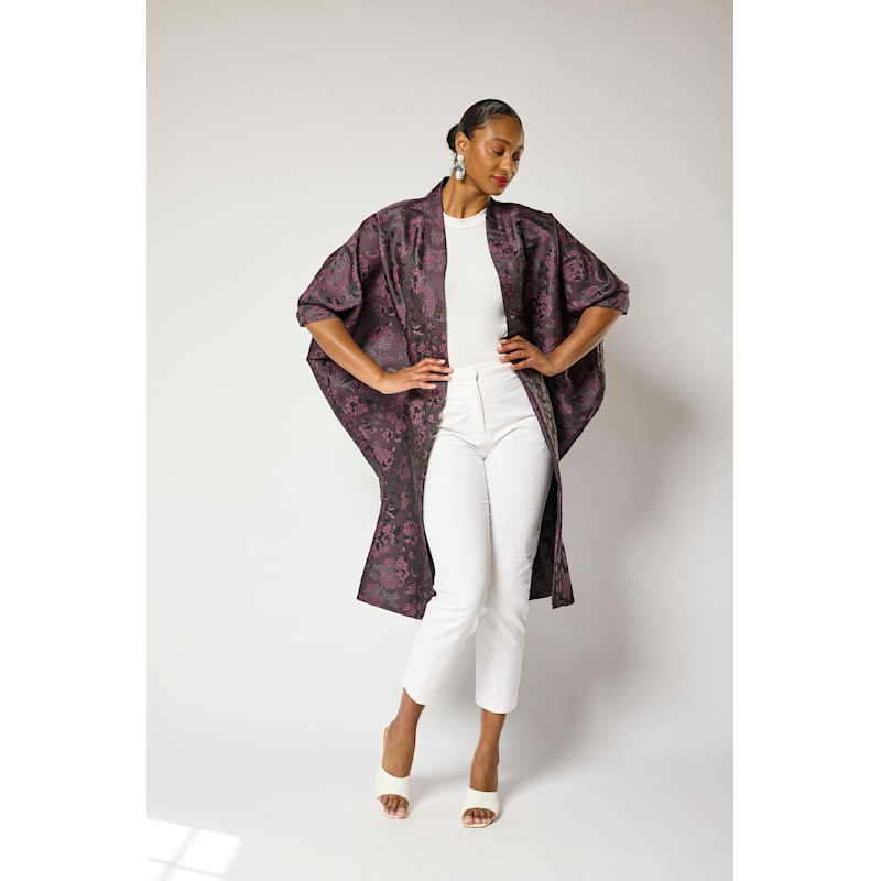 Thumbnail of Lavender Bloom Kimono Jacket image