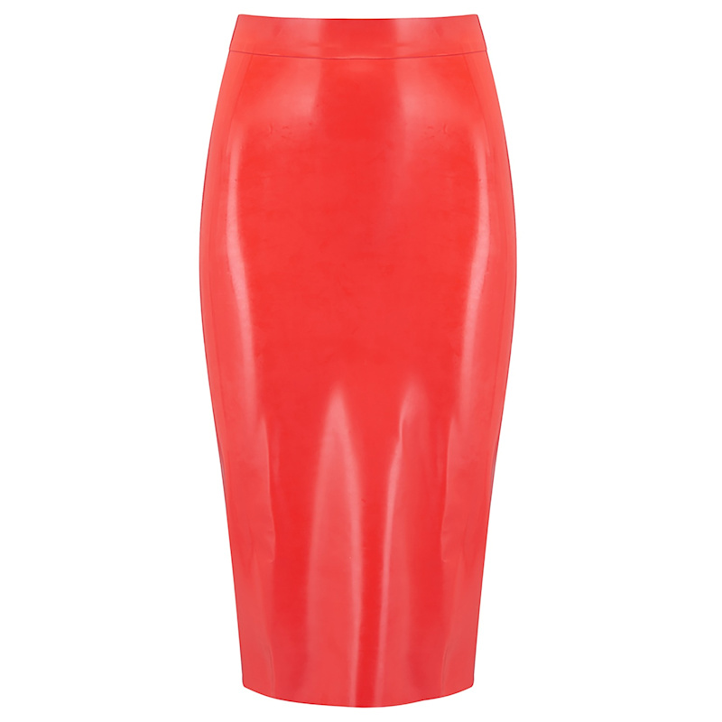 Thumbnail of Latex Midi Skirt - Red image