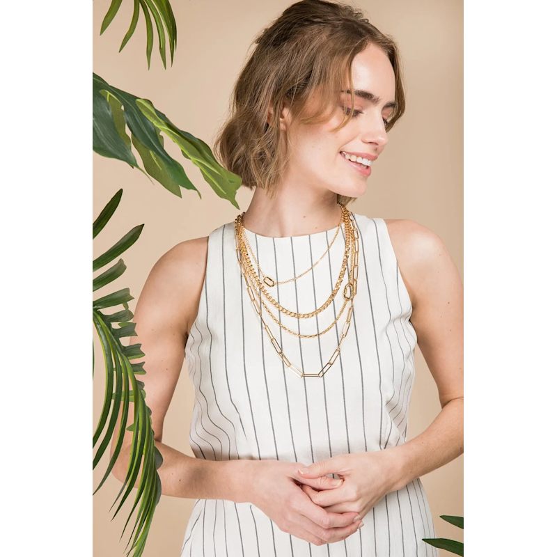 Thumbnail of Layered Gold Chain Multi Necklace image