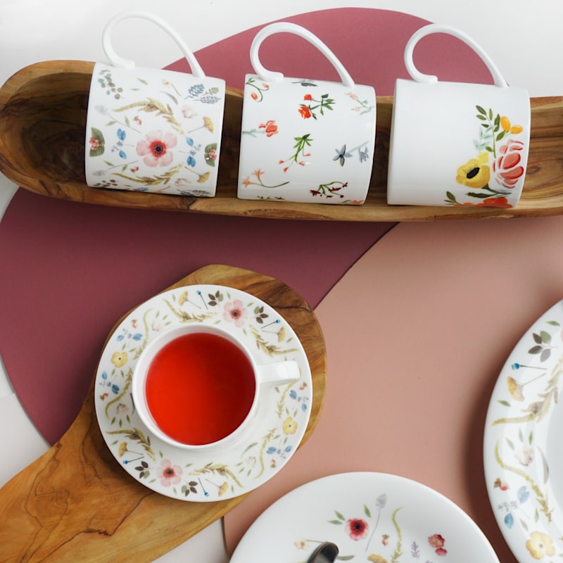 Thumbnail of Scandinavian Floral - Set Of Two Mugs image