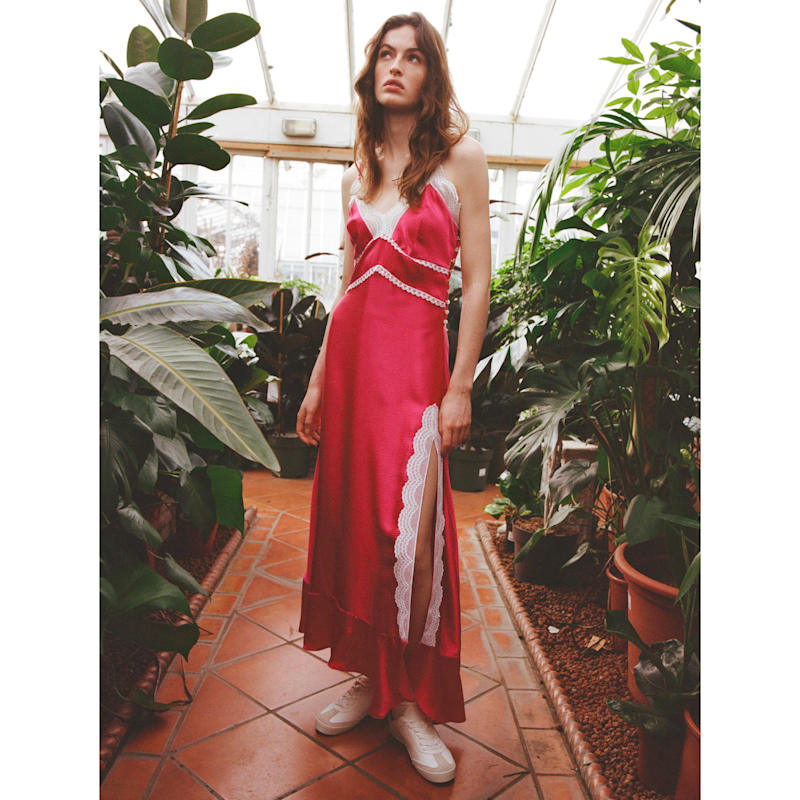 Thumbnail of Le Jardin Ruby Rose Slip Dress In Cerise Pink image