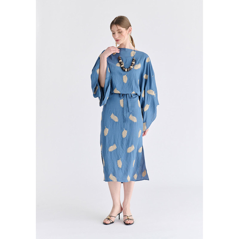 midi v neck wrap dress Lovestitch Long Sleeve Wrap Sweater Dress in Navy at Nordstrom Rack, Size Large