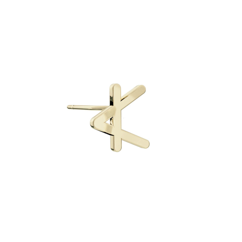 Thumbnail of Alphabet Stud Earring - Gold image