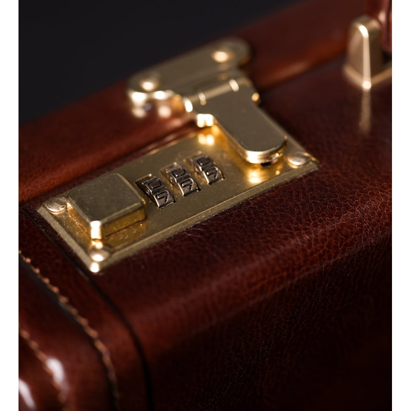 Thumbnail of Brown Leather Attaché Case Briefcase - Fatherland image