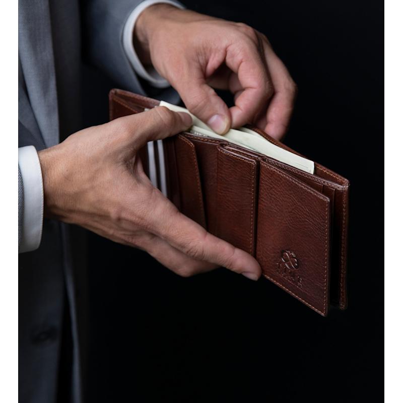 Thumbnail of Brown Leather Bifold Wallet - Daniel image