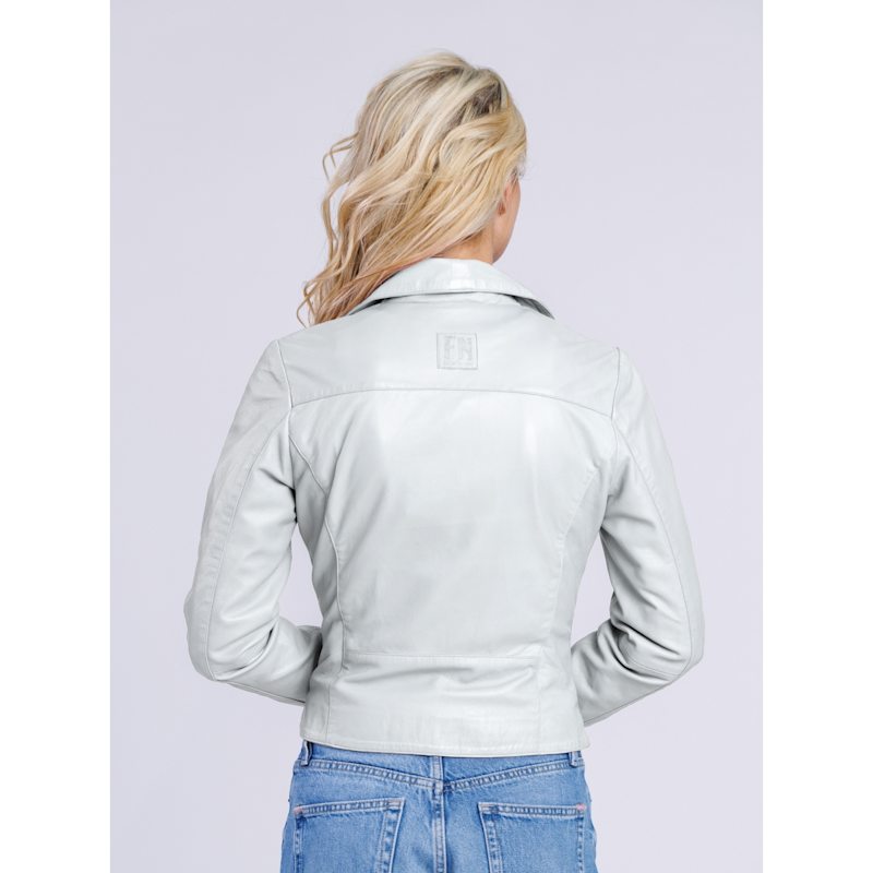 Thumbnail of Leather Biker Jacket Chalk image
