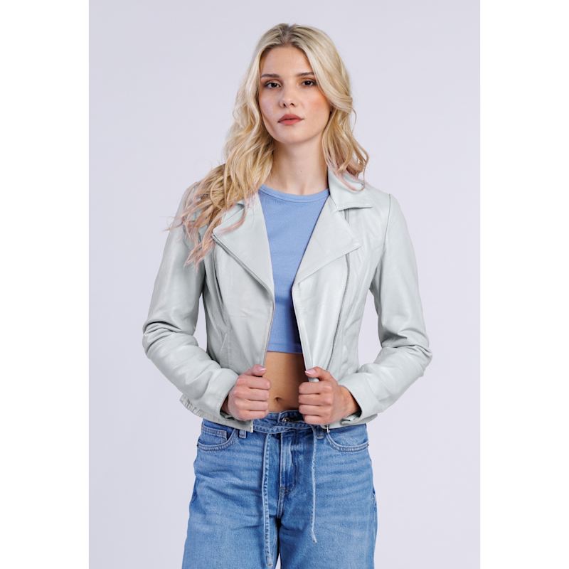 Thumbnail of Leather Biker Jacket Chalk image
