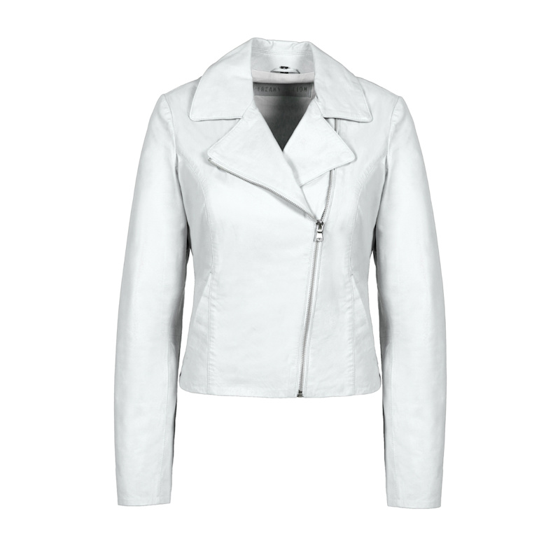 Thumbnail of Leather Biker Jacket Chalk image