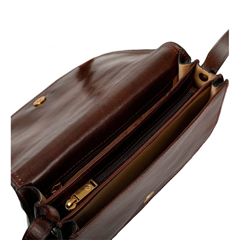 Thumbnail of Brown Leather Cross Body Bag For Women - Moonfleet image
