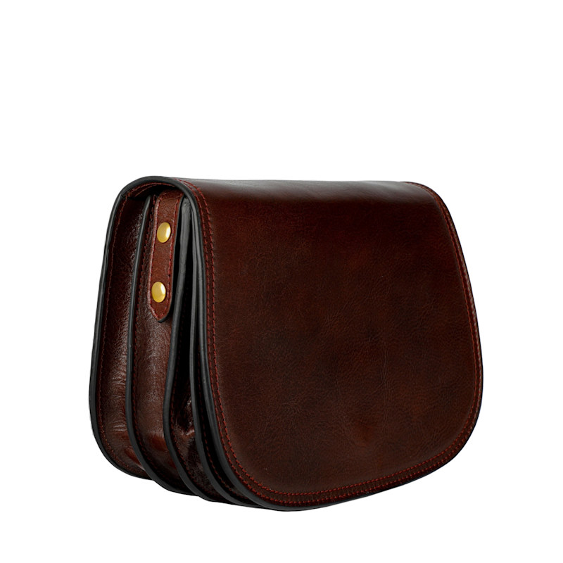Thumbnail of Brown Leather Cross Body Bag For Women - Moonfleet image