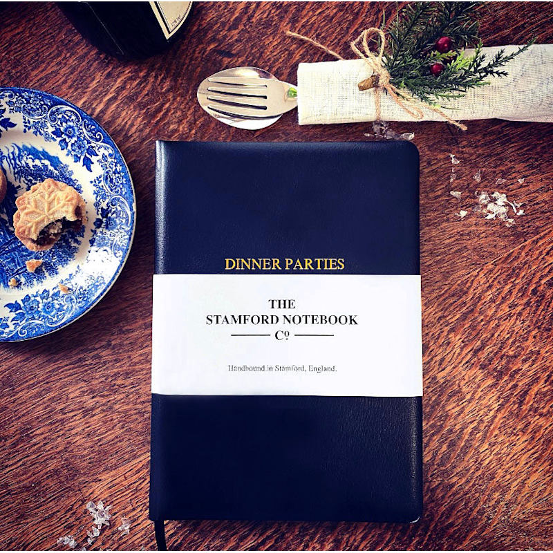 Thumbnail of Leather Dinner Party Book - Navy Blue image