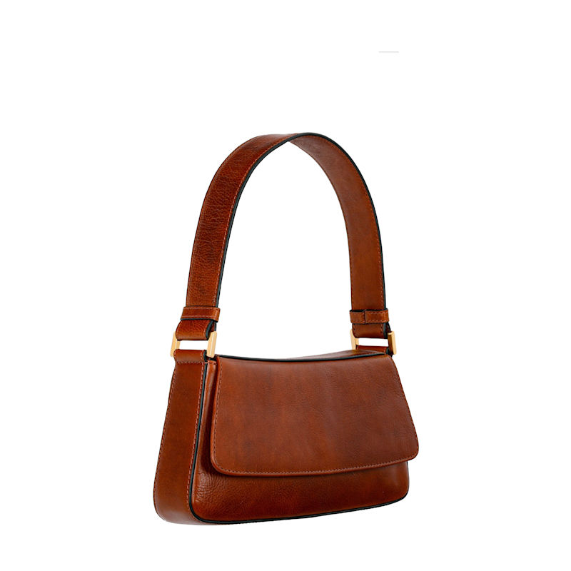 Thumbnail of Leather Handbag For Women In Cognac Brown Matte - Bright Lights, Big City image