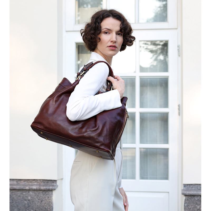 Thumbnail of Brown Leather Handbag For Women - The Betrothed image