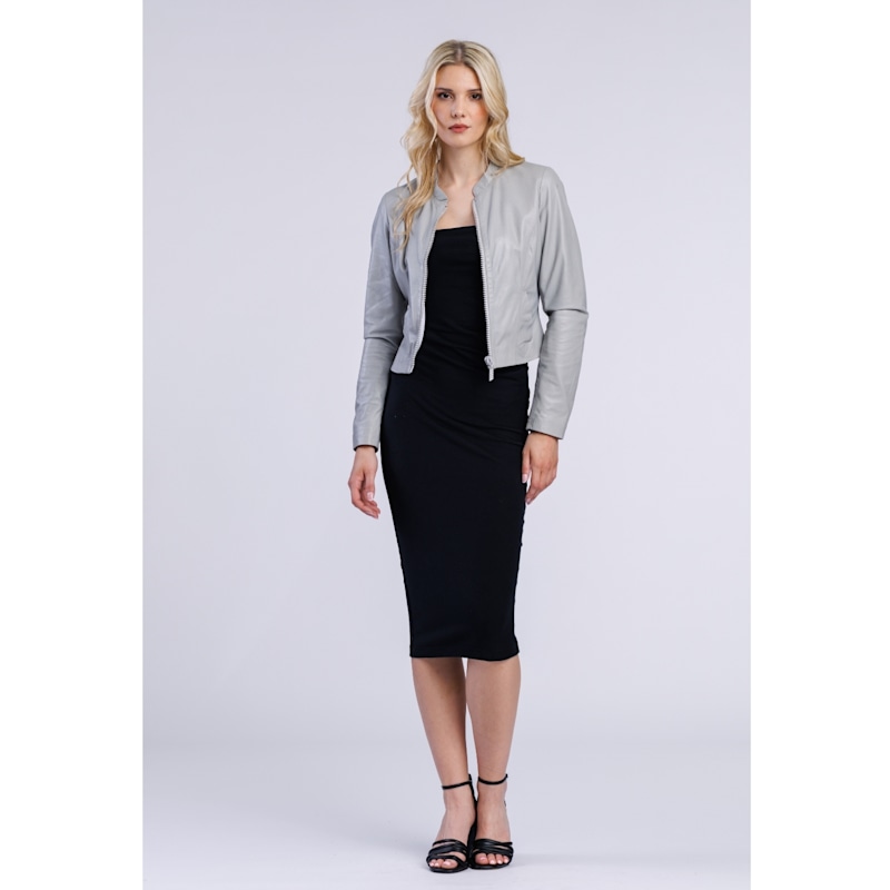 Thumbnail of Leather Jacket Sparkling Sustained Grey image