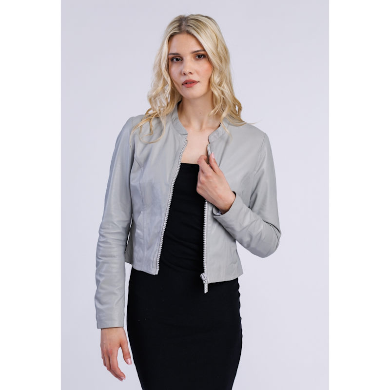 Thumbnail of Leather Jacket Sparkling Sustained Grey image
