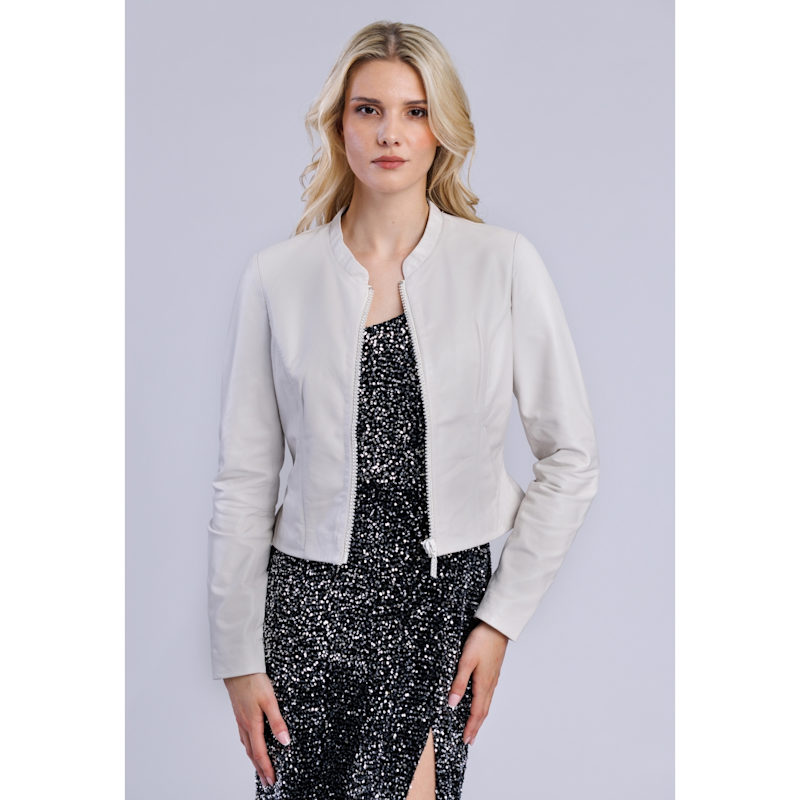 Thumbnail of Leather Jacket Sparkling White image