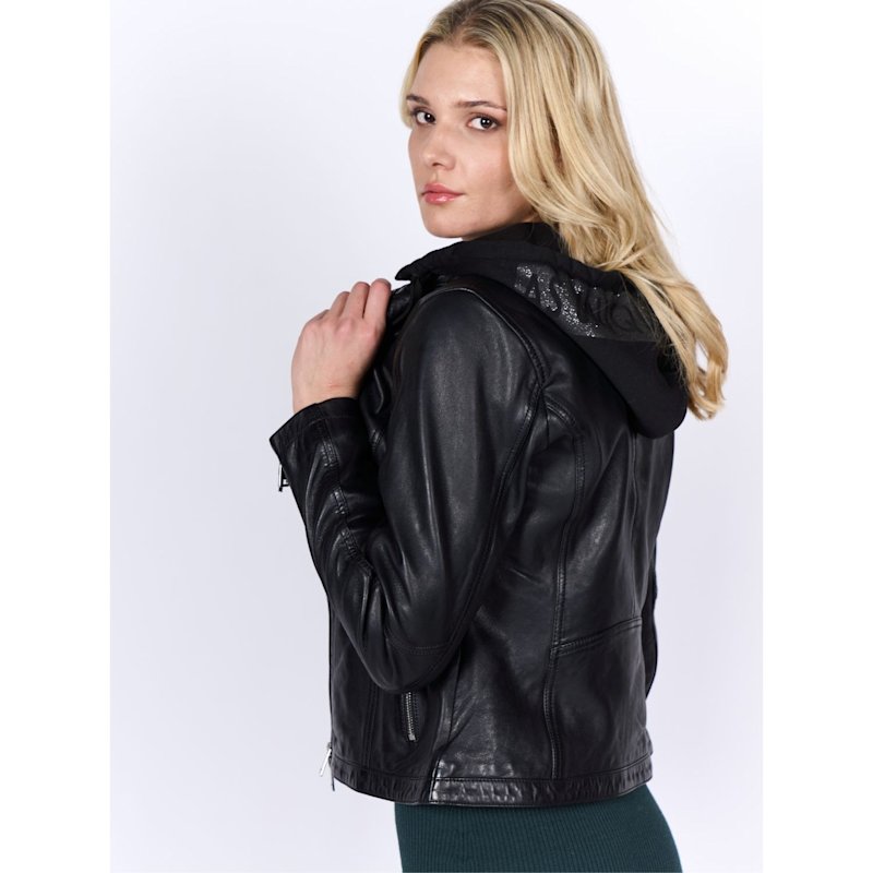 Thumbnail of Leather Jacket With Hood image