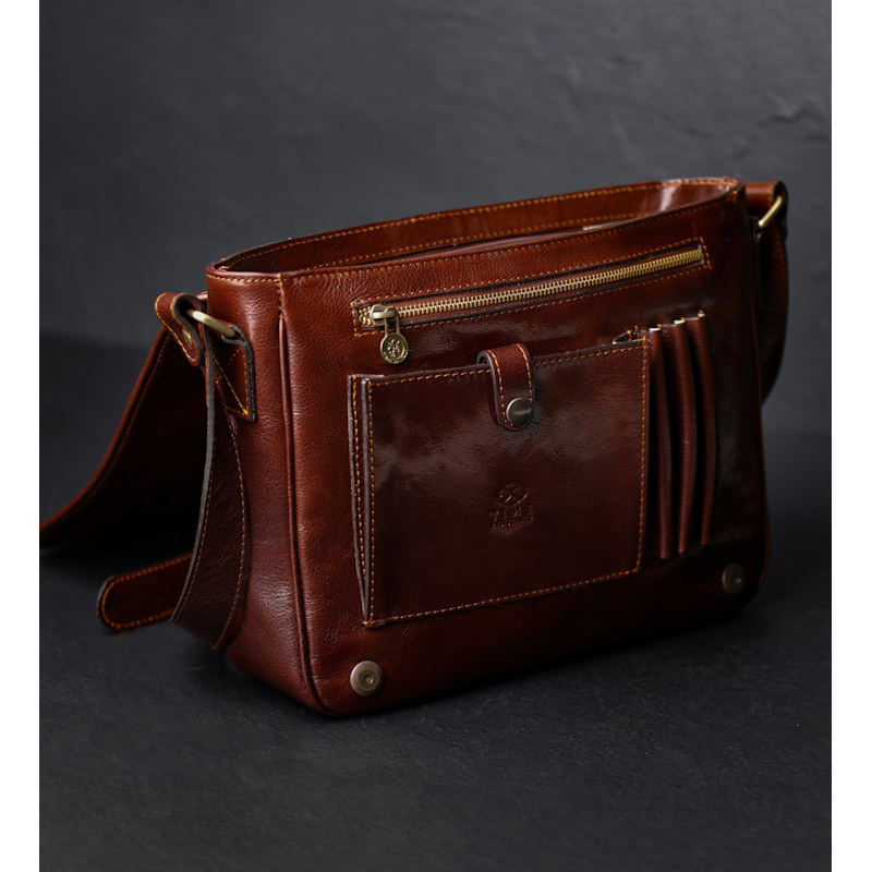 Thumbnail of Brown Leather Messenger Bag – The Stranger image
