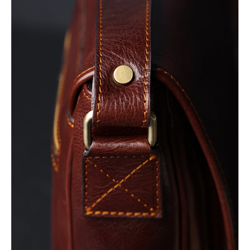 Thumbnail of Brown Leather Messenger Bag – The Stranger image