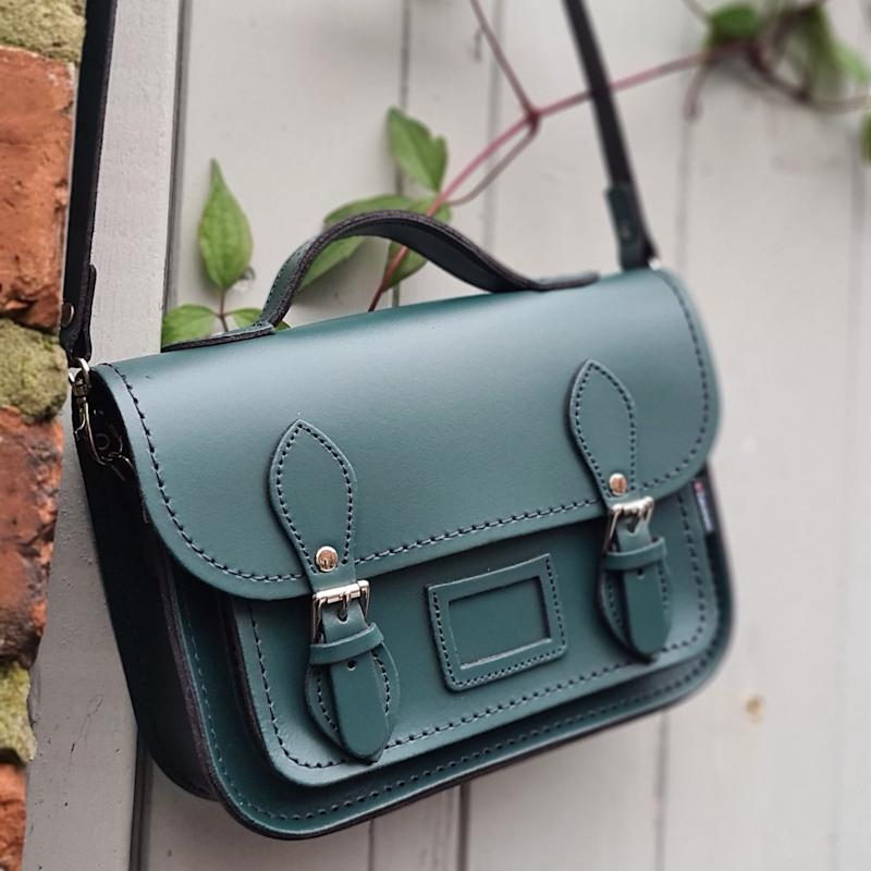 Thumbnail of Leather Midi Satchel - Pine Green image