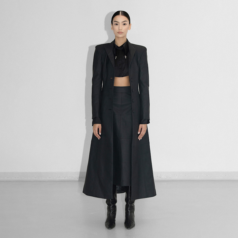 Thumbnail of Leather Midi Skirt image