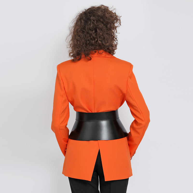 Thumbnail of Black Leather Peplum Corset Belt image