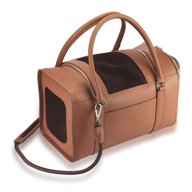 Thumbnail of Leather Pet Carrier Brown image